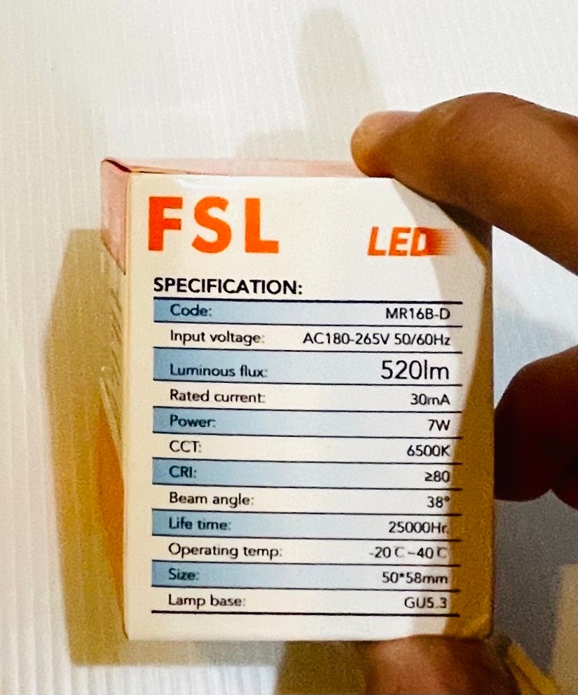 หลอดไฟ LED ฮาโลเจน MR16 DIMMABLE 7W