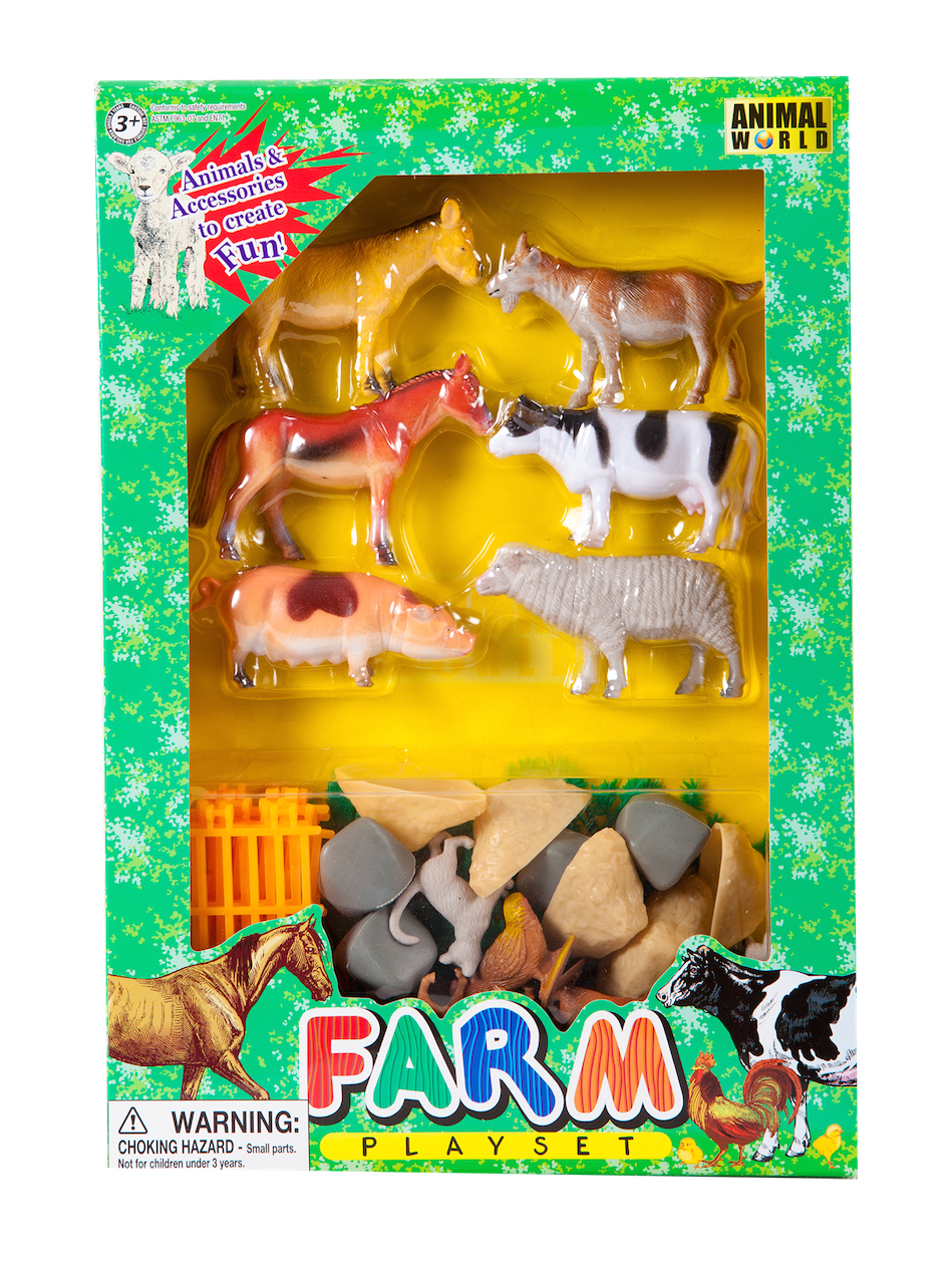 ชุดฟาร์มสัตว์ ผลิตจากพลาสติกเป็นรูปสัตว์เลี้ยงชนิดต่างๆ ,ของเล่นเสริมพัฒนาการ, ของเล่นเด็กอนุบาล, สื่อการสอนเด็กอนุบาล