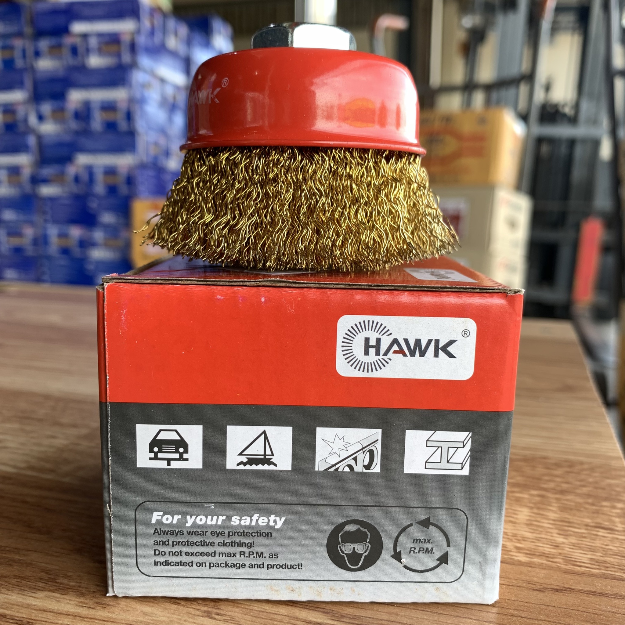 แปรงลวดถ้วยฝอย HAWK 2.1/2x10x1.5