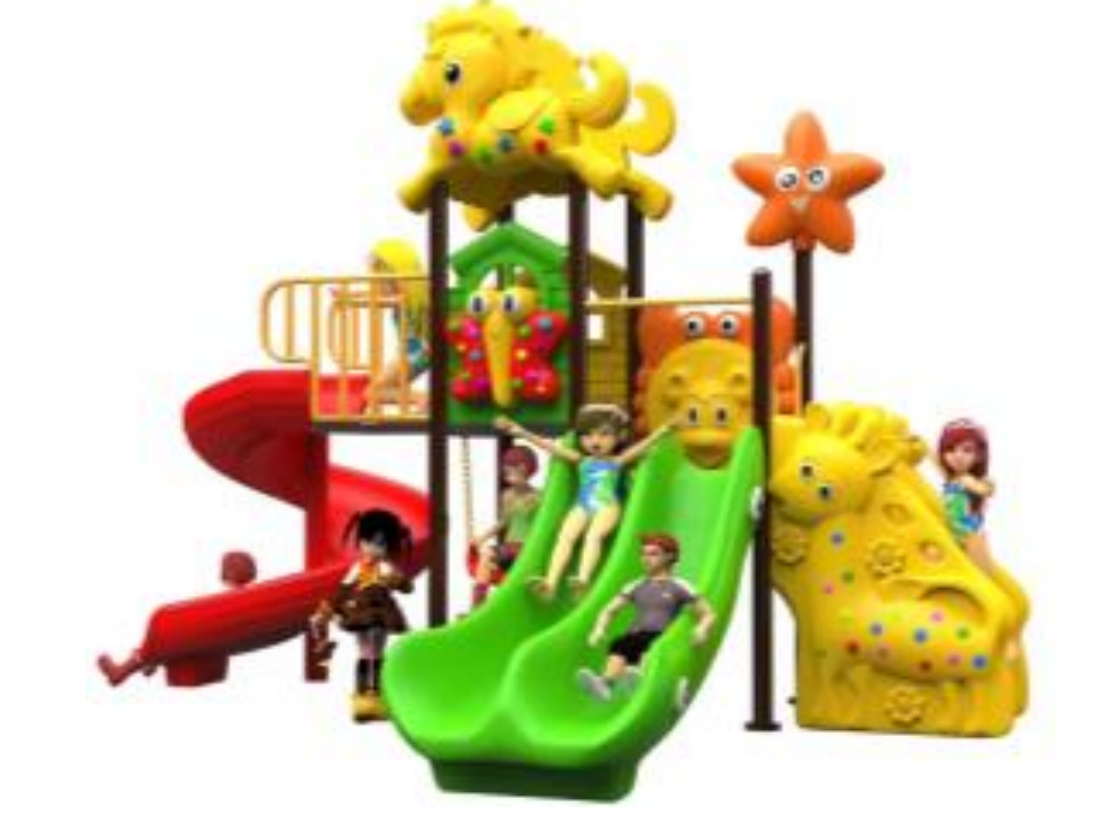 เครื่องเล่นสนามกลางแจ้งและในร่มชุด สไลเดอร์ม้าน้อยหรรษา