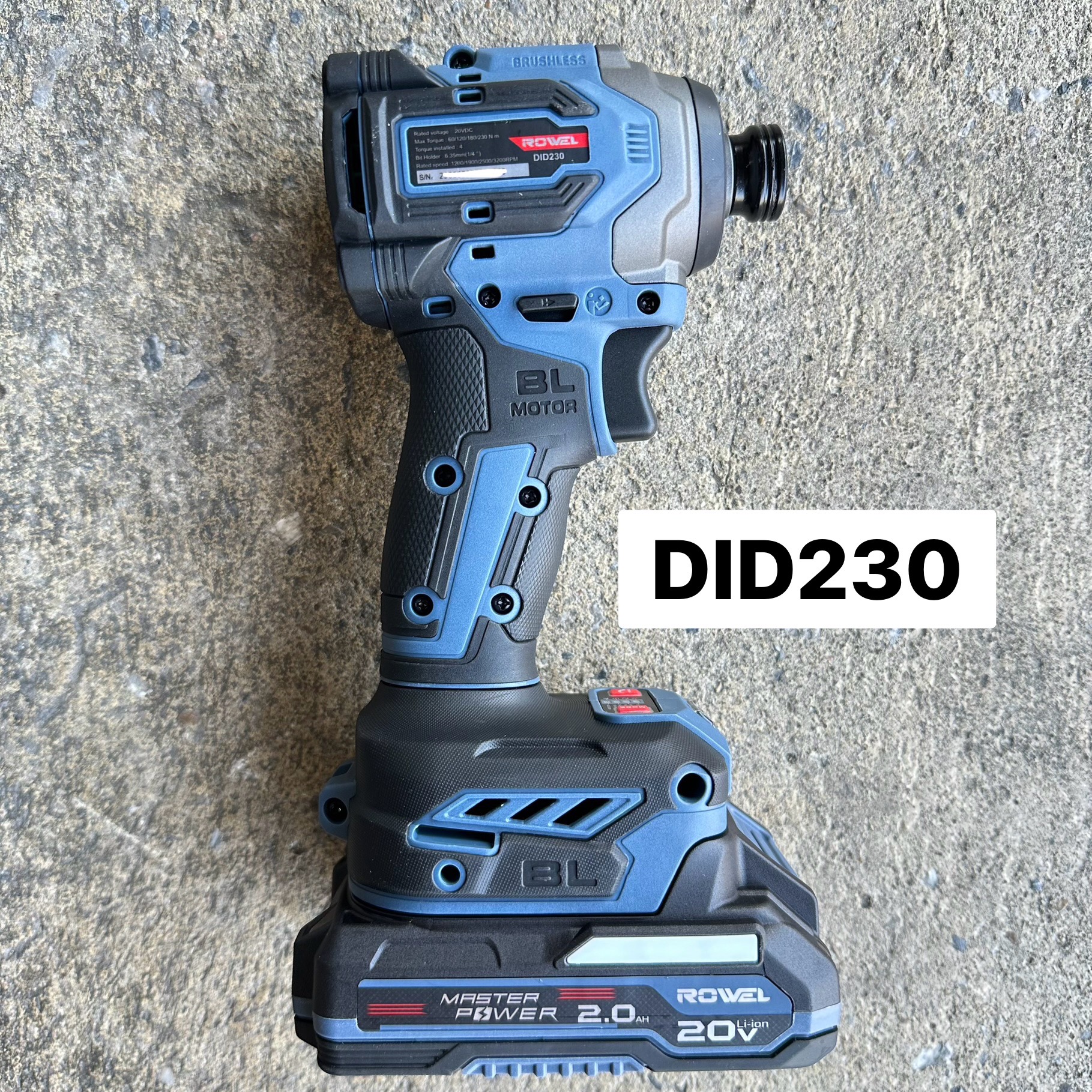 ไขควงกระแทกไร้สาย 1/2 ROWEL DID230 20V แบต 2 ก้อน ติดต่อทางร้านเพื่อรับราคาพิเศษ