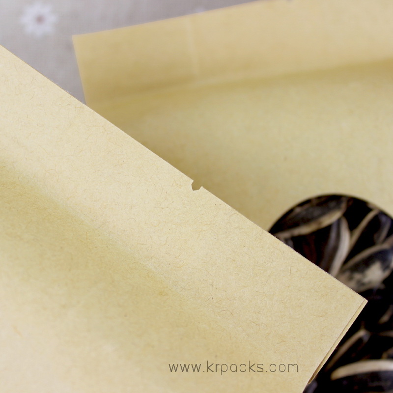 ถุงออแกน พับข้าง คราฟท์เจาะหน้าต่างวงรี มี 3 ขนาด