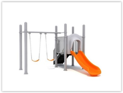เครื่องเล่นสนาม,ของเล่นสนาม,สไลด์เดอร์ ,ของเล่นเด็ก ชุดชิงช้ากระดานลื่นสีเทา สินค้าพร้อมส่ง คิดค่าส่งตามจริง