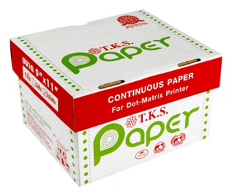 กระดาษต่อเนื่อง [TKS] 9"*11" 1ชั้น ไม่มีเส้น