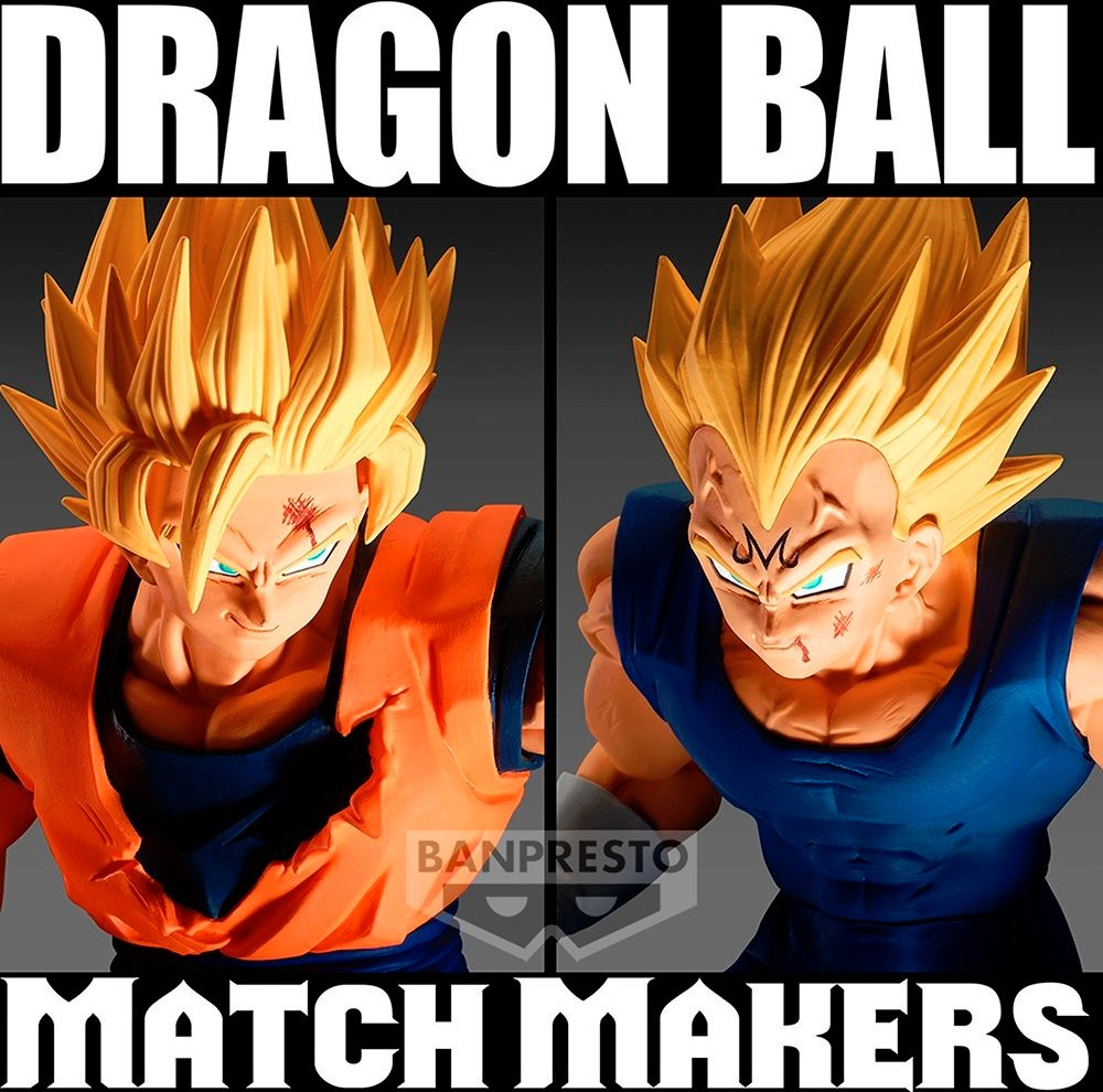 Goku & Vegeta ของแท้ JP แมวทอง - Match Makers Banpresto [โมเดลดราก้อนบอล] (2 ตัว)