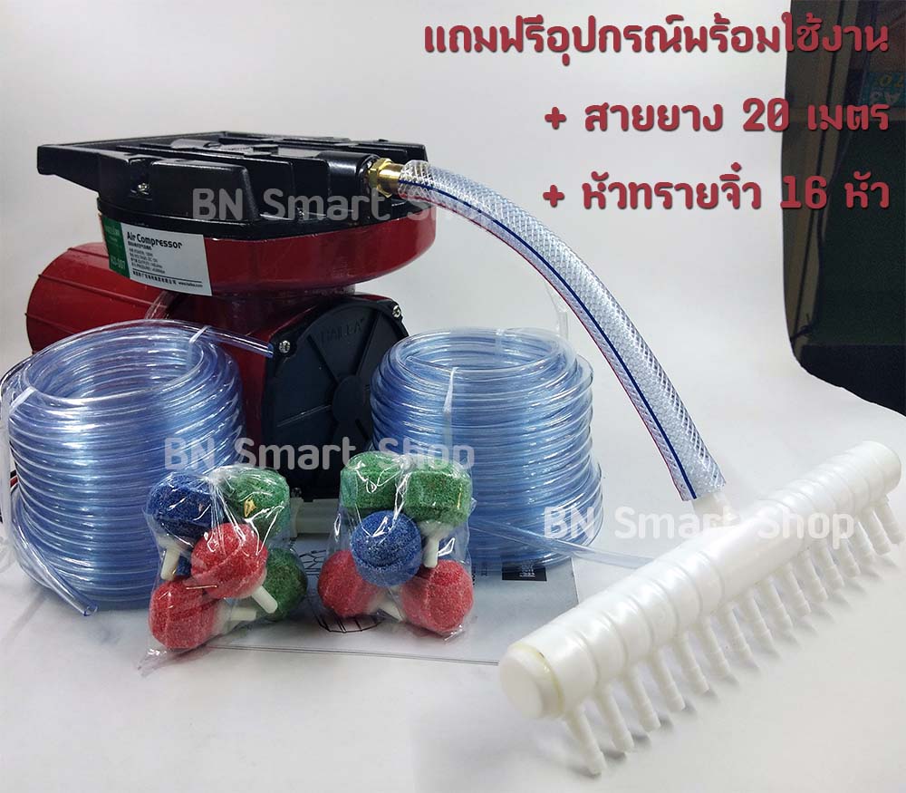 ปั้มลมใช้ไฟแบตเตอรี่รถ ปั้มลมต่อกับแบตเตอรี่รถ ไฟตรง DC 12 โวลท์ HAILEA ACO-007 กำลังไฟ 130 วัตต์ แถมอุปกรณ์พร้อมใช้งาน