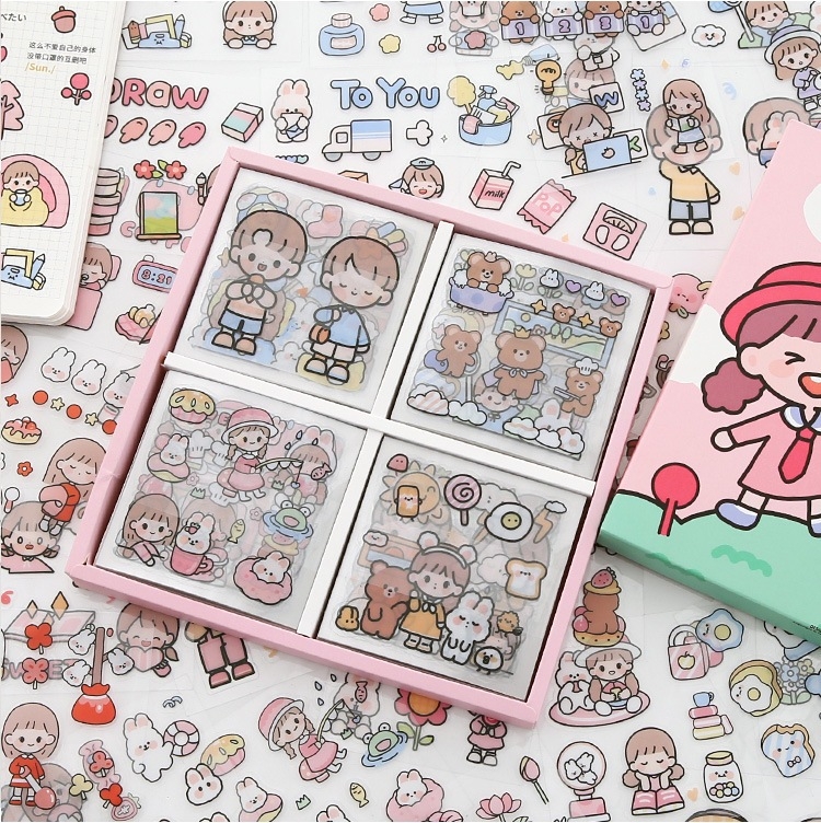 สติ๊กเกอร์ไดคัทลายการ์ตูนน่ารัก
