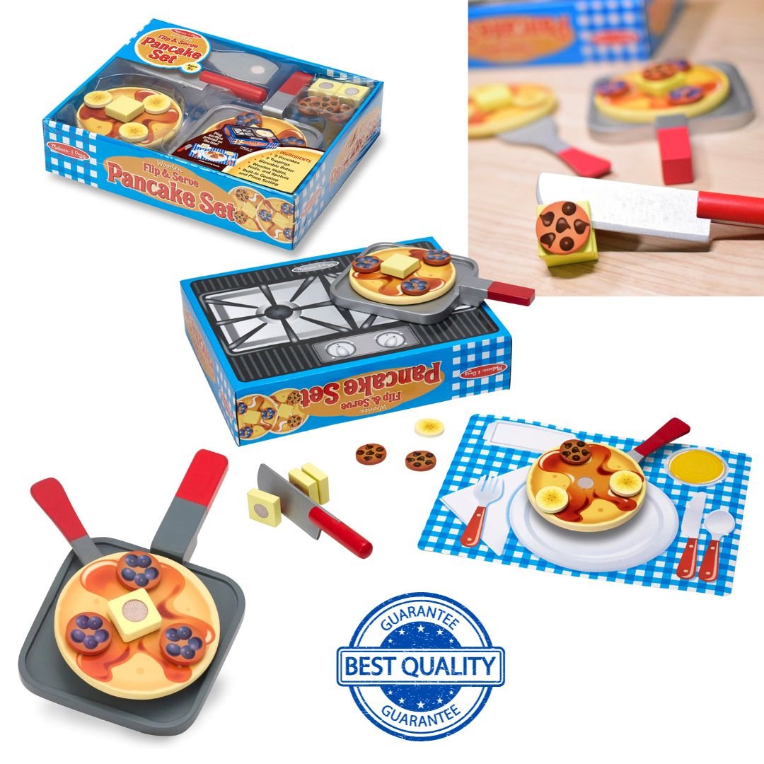 ชุดทำแพนเค้ก พร้อมชุดจานเสริฟ ของเล่นเสริมพัฒนาการเด็ก เสริมทักษะการเรียนรู้ สื่อการสอนอนุบาล พร้อมส่ง