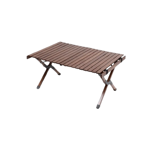 Bamboo Roll Top Table 90 Dark Brown