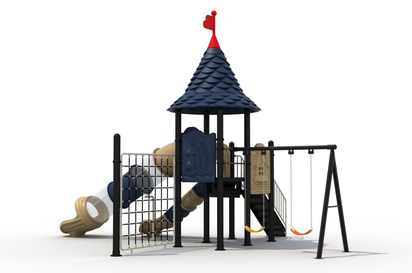 เครื่องเล่นสนามกลางแจ้ง, ชุดโดมปราสาทปีนป่ายชิงช้า ,สไลเดอร์ท่อ, กระดานลื่น,สนามเด็กเล่น ครุภัณฑ์สนามเด็กเล่น, สพฐ,โครงการโรงเรียนประชารัฐ พร้อมส่ง