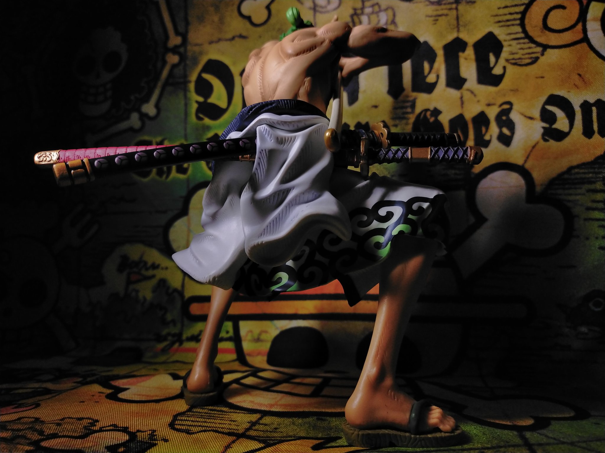 Zoro Wano (The Brush) ของแท้ JP แมวทอง - Super Master Stars Piece Banpresto [โมเดลวันพีช]