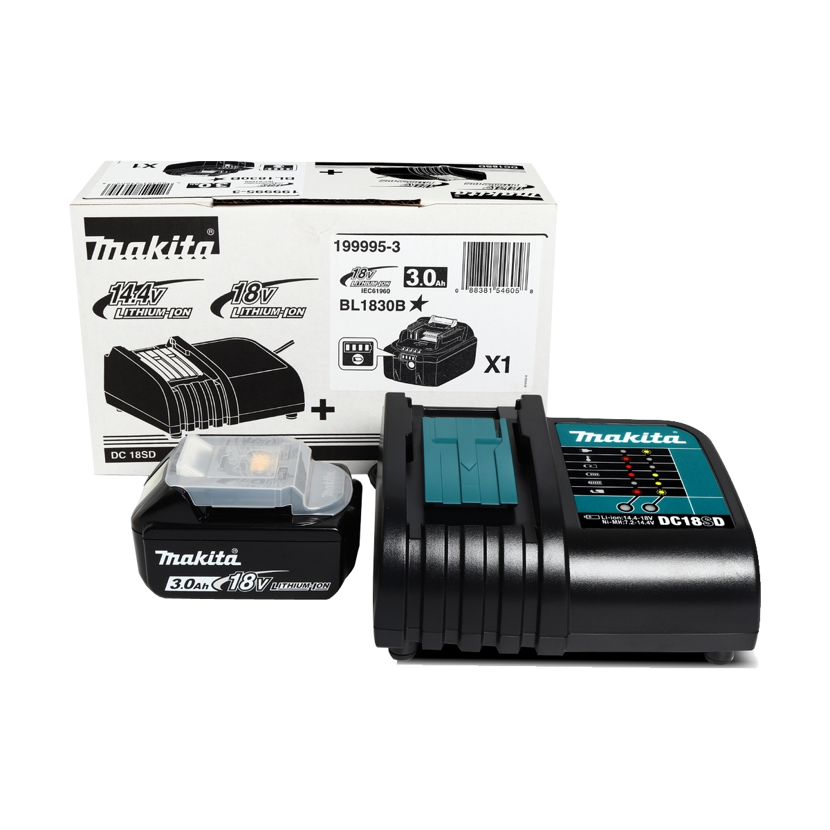 MP199995-3 ชุดแบตตารี่ BL1830B + แท่น DC18SD