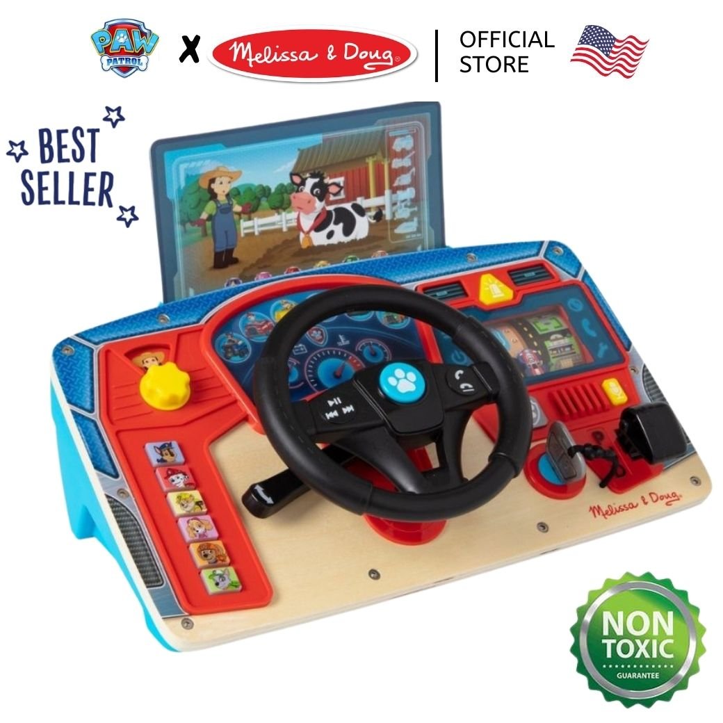 ชุดพวงมาลัยบังคับรถ PAW Patrol ของเล่นมีเสียง ของเล่นเสริมพัฒนาการเด็ก เสริมทักษะการเรียนรู้ สื่อการสอนอนุบาล พร้อมส่ง