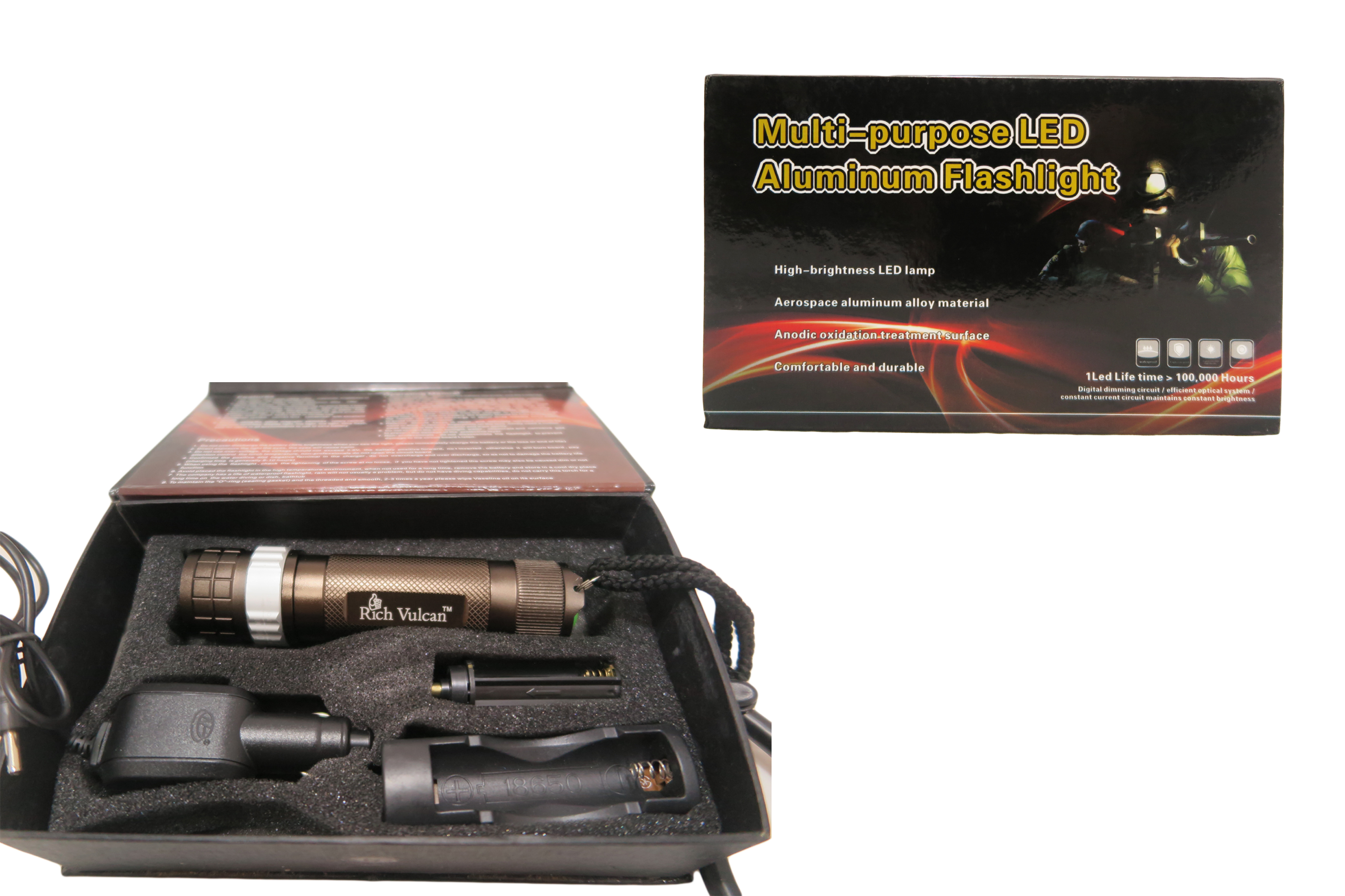 Multi purpose LED aluminium flash light