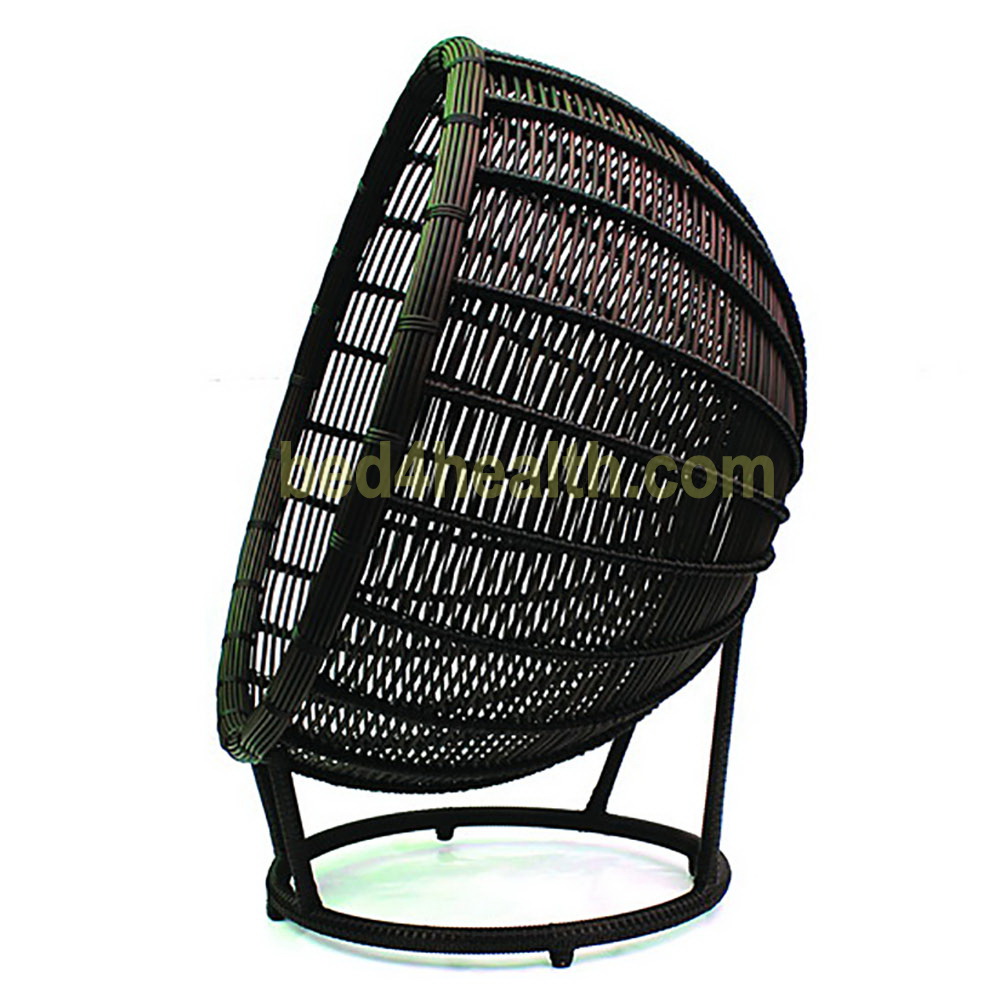 เก้าอี้หวายเทียม ทรงกลม พร้อมเบาะ