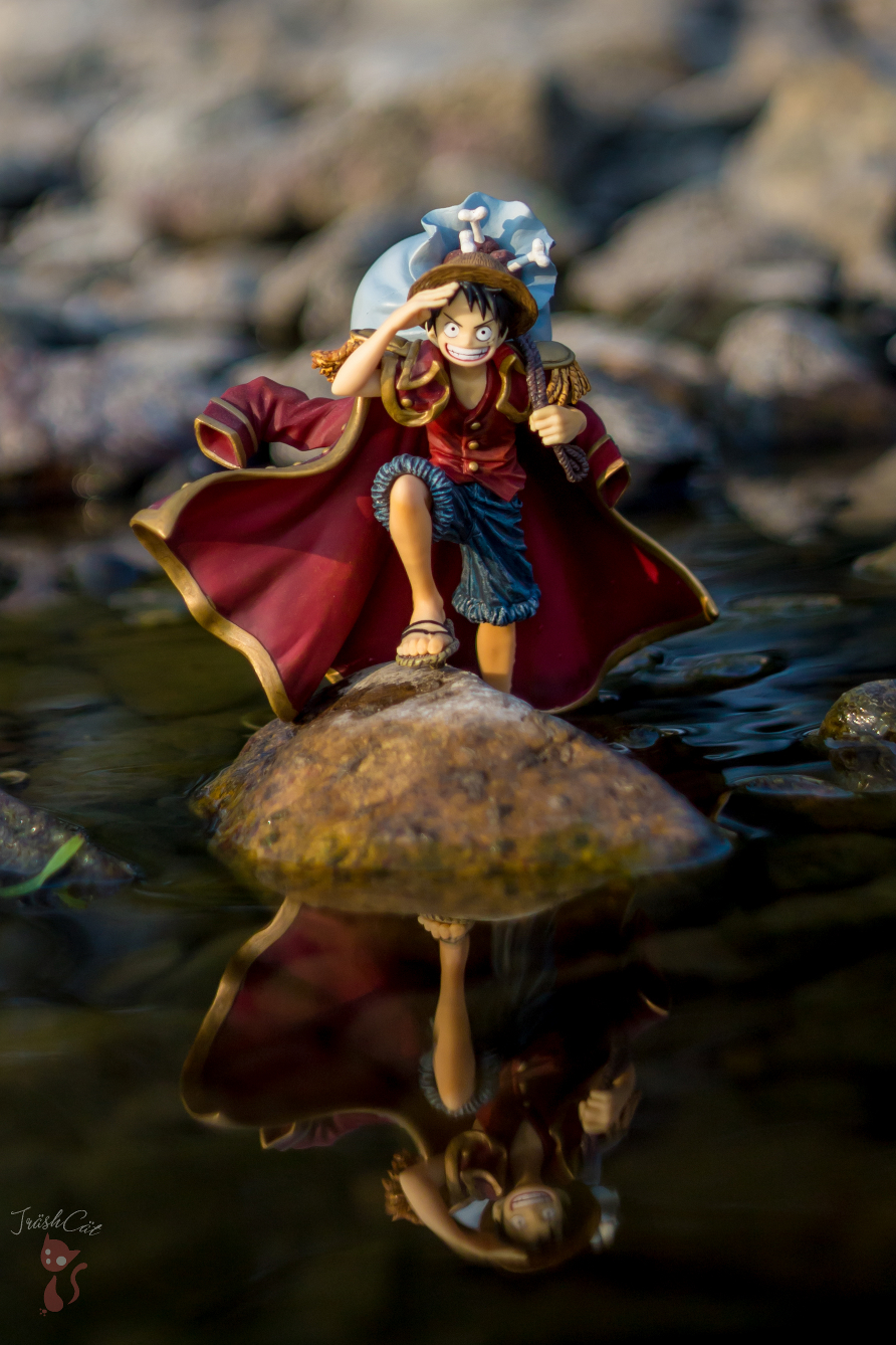 Luffy ของแท้ JP แมวทอง - Scultures Banpresto [โมเดลวันพีช]