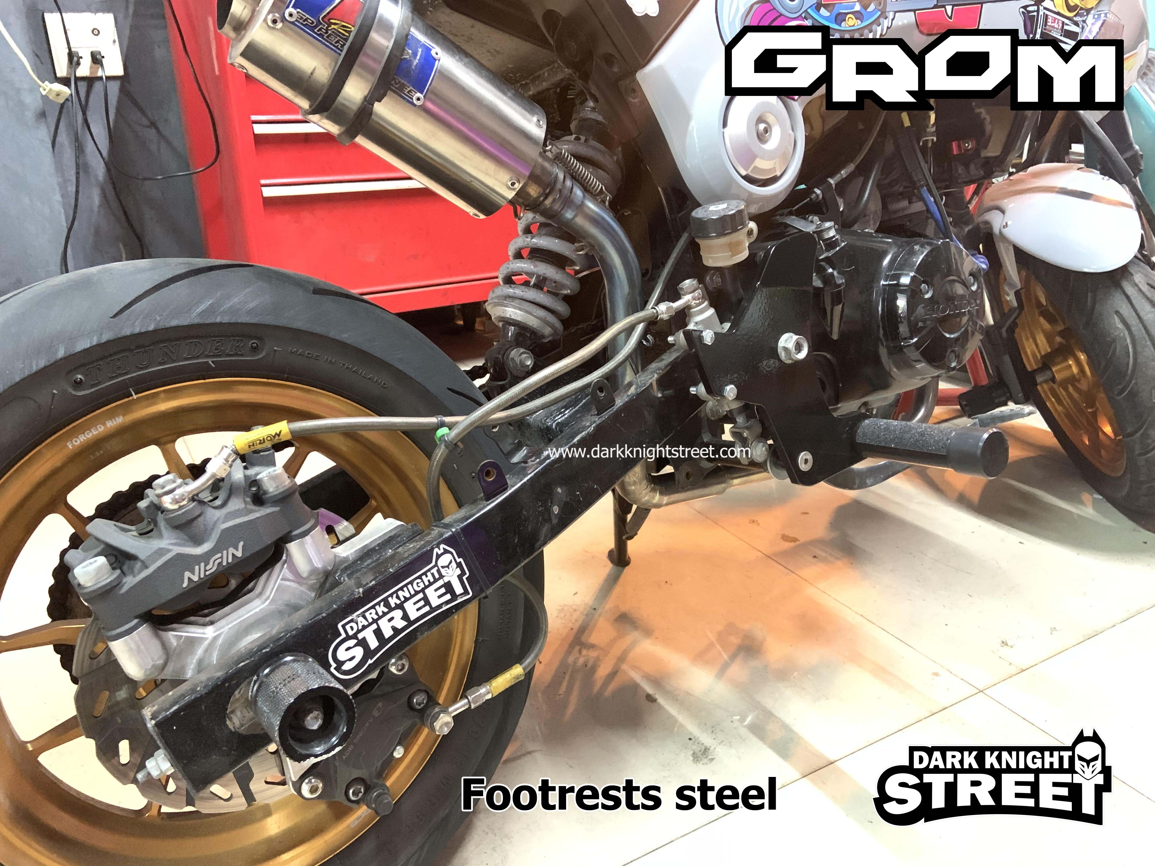 Honda Grom footrests steel (Fits : 14-20)