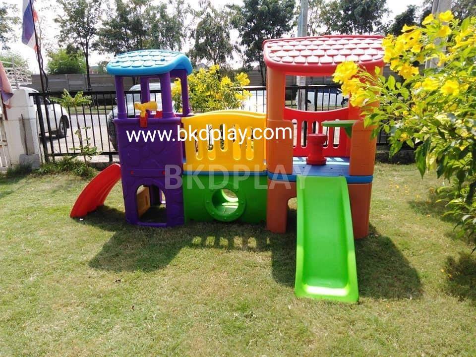 บ้านน้อยสองชั้นหลากสี ,บ้าน2ชั้น บ้านสไลเดอร์ ของเล่นเด็ก,พร้อมส่ง ราคาโรงงาน