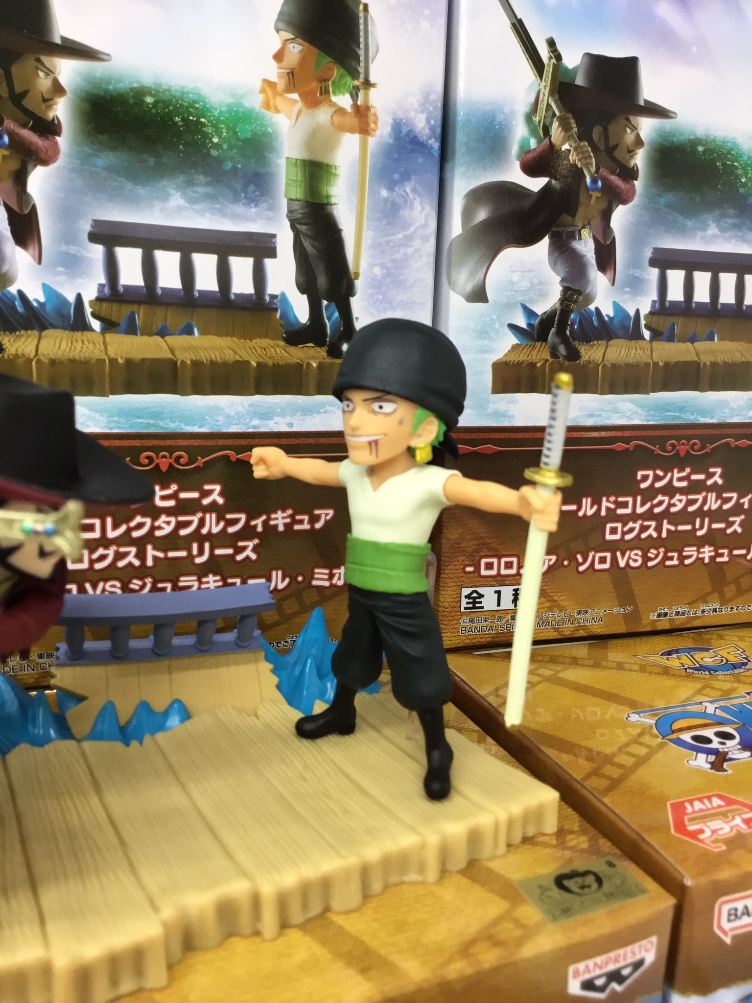 Zoro & Mihawk ของแท้ JP แมวทอง - WCF Banpresto [โมเดลวันพีช] (2 ตัว)