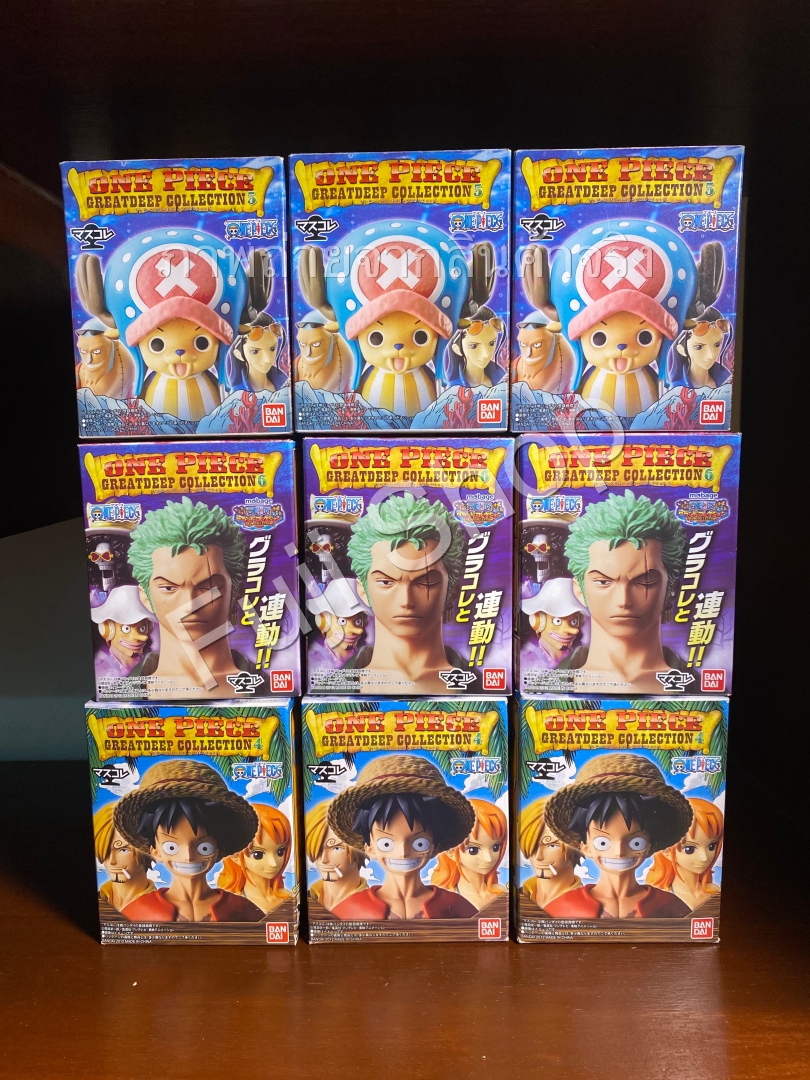 Straw Hat Pirates New World Set ของแท้ JP แมวทอง - Greatdeep Collection Bandai [โมเดลวันพีช] (9 ตัว)