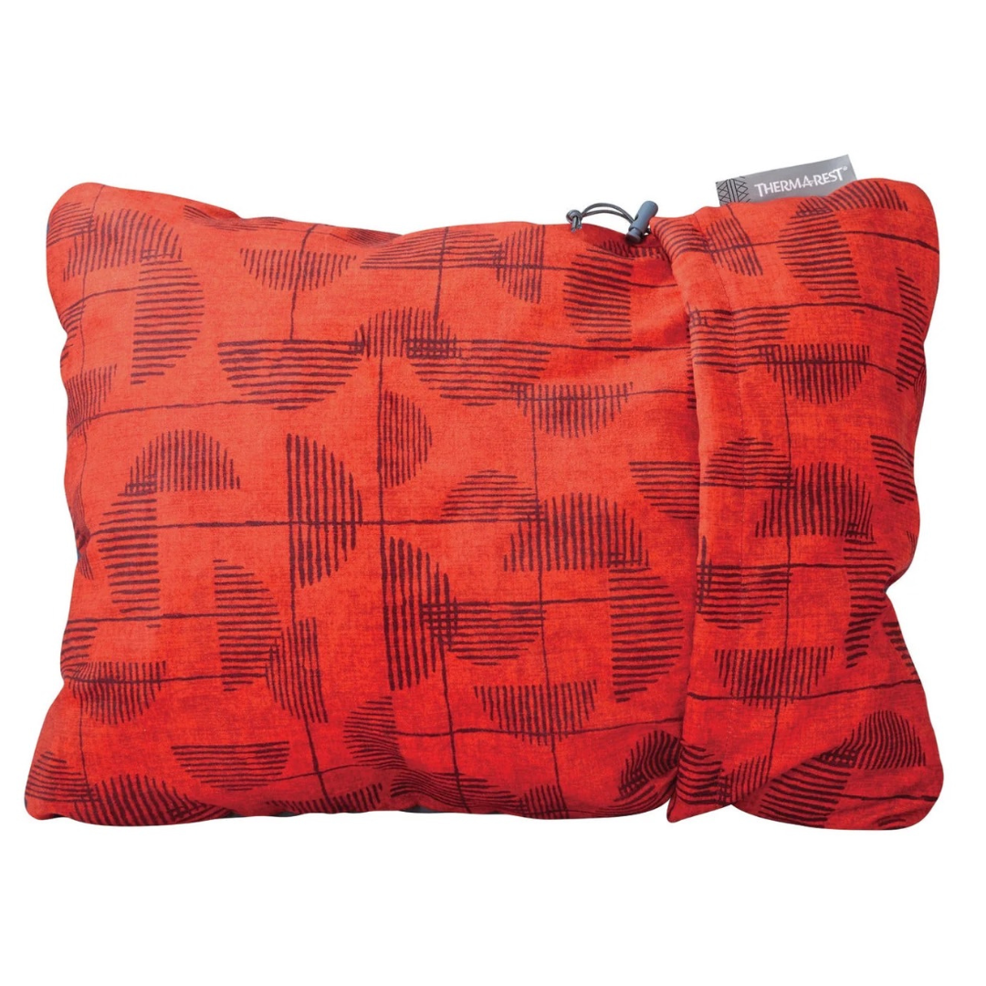 Compressible Pillow Medium Red Print