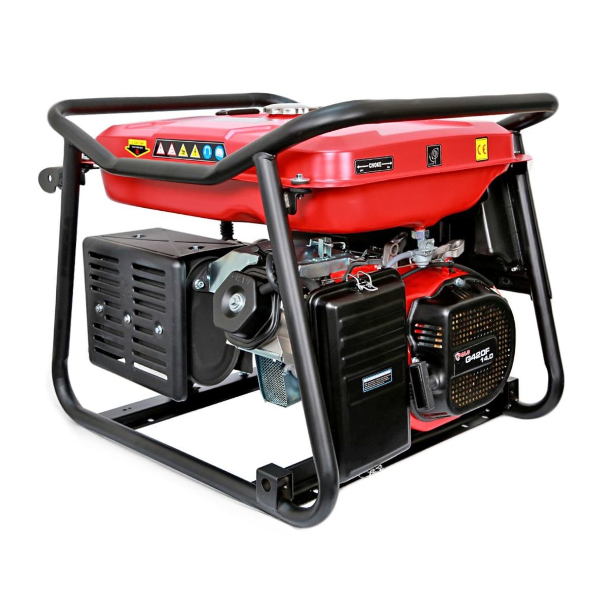 เครื่องปั่นไฟเบนซินอเนกประสงค์ "POLO" #KT7500VDDC MAX. 6500 วัตต์ (6.5 KW.) RATING 6000W.(6KW.) 220V. กุญแจสตาร์ท