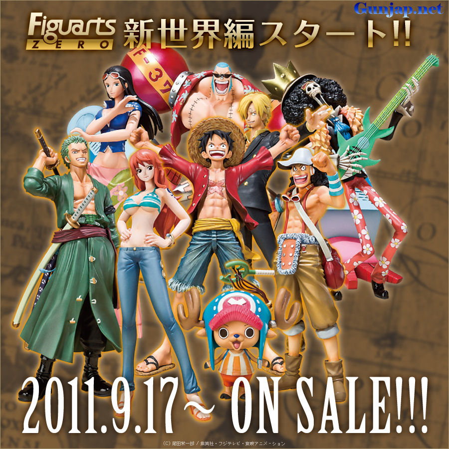 Straw Hat Pirates New World Set ของแท้ JP แมวทอง - Figuarts Zero Bandai [โมเดลวันพีช] (9 ตัว)