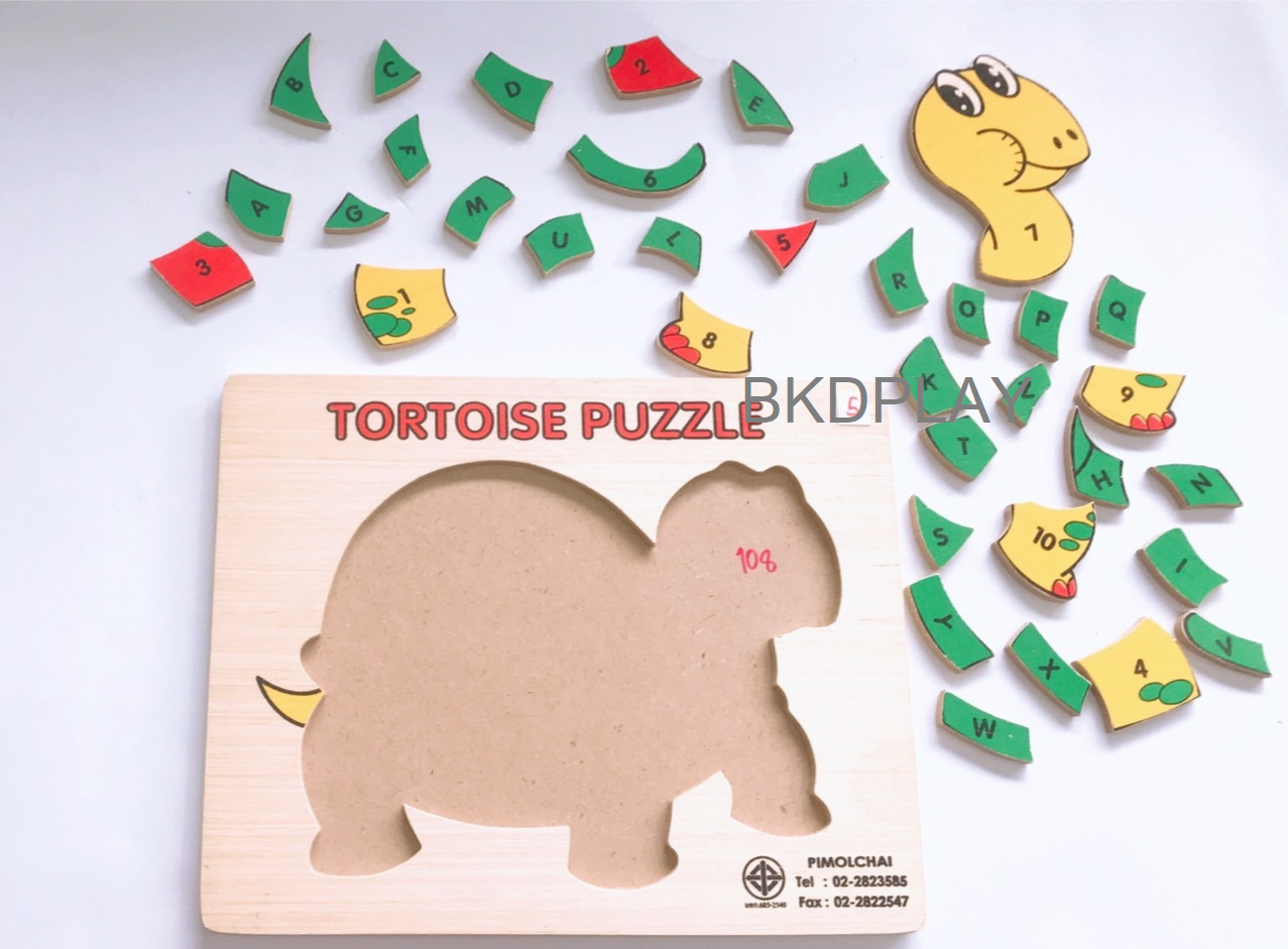 ภาพตัดต่อ ต.เต่าสอน ABC , ของเล่นไม้, ของเล่นเสริมพัฒนาการ, ของเล่นเด็กอนุบาล, สื่อการสอน