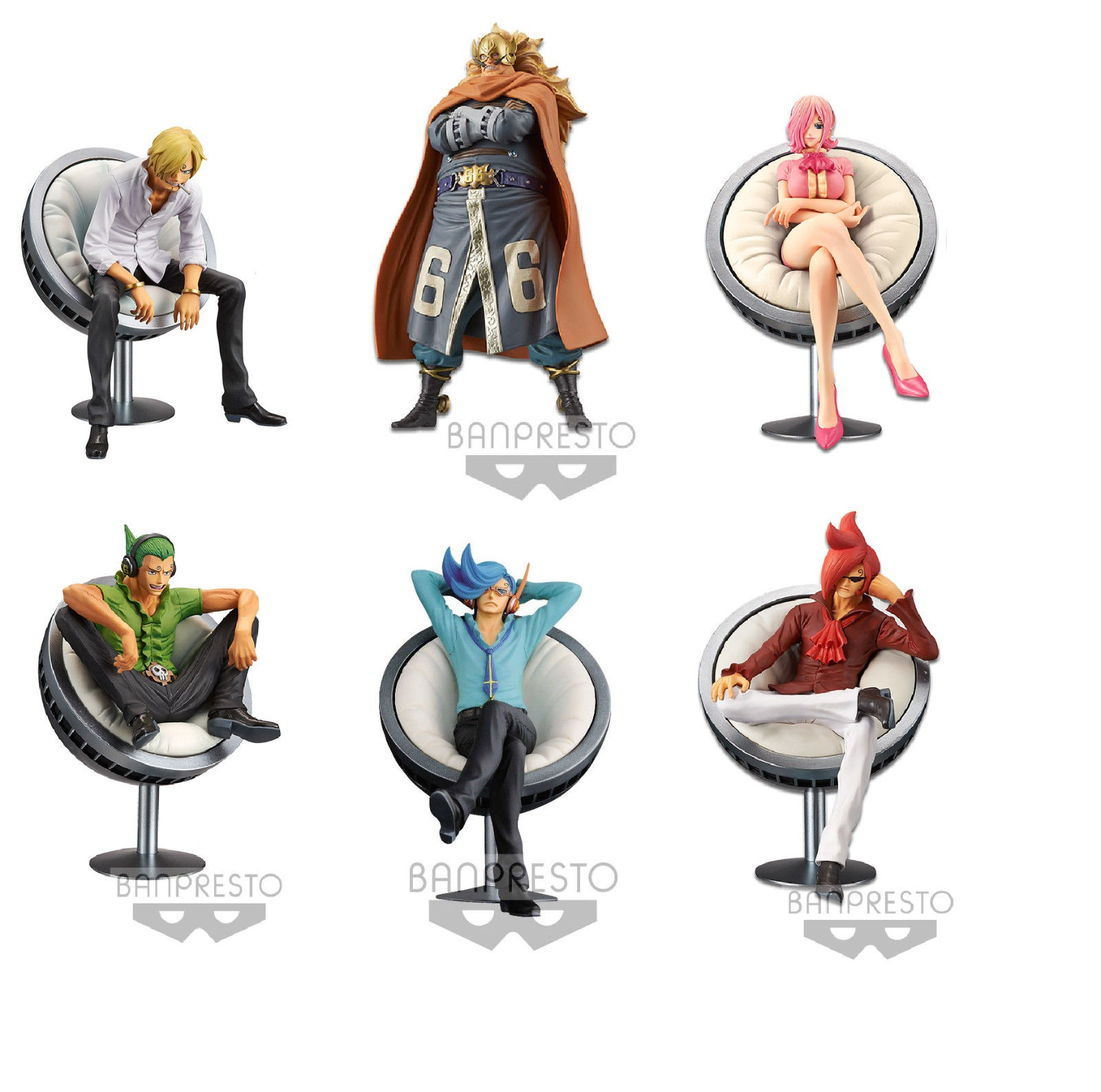 Vinsmoke Family Set ของแท้ JP แมวทอง - Vinsmoke Family Banpresto [โมเดลวันพีช] (6 ตัว)
