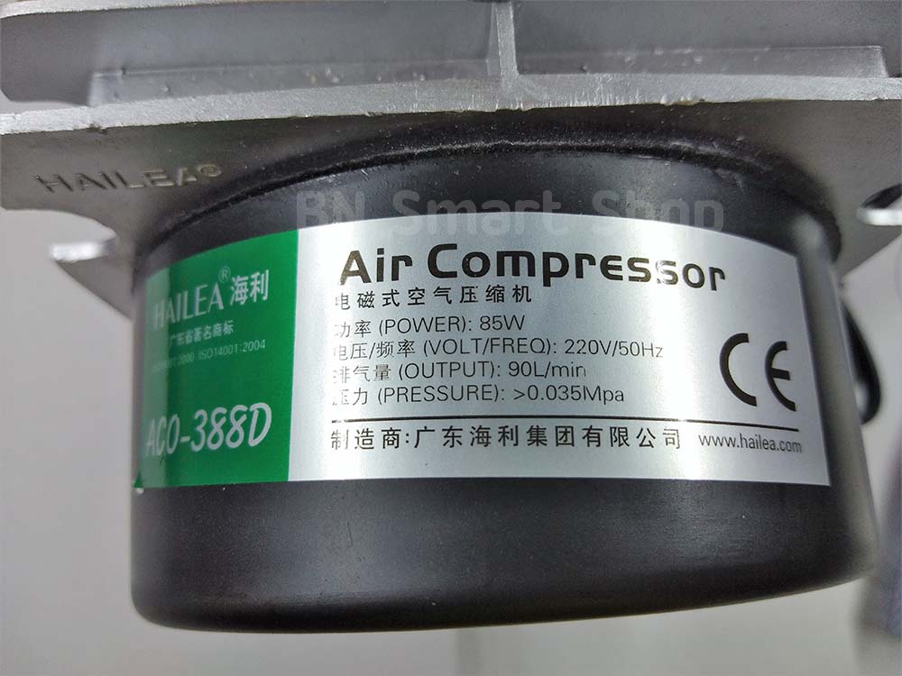 ปั้มลม ปั้มออกซิเจน ปั้มลูกสูบ 85 วัตต์ HAILEA รุ่น ACO-388D ฟรีสายยาง 10ม. หัวทรายจิ๋ว 10หัว พร้อมใช้งาน