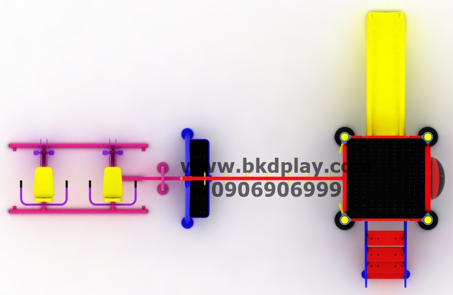 ชุดหอสไลด์80 +ห่วงโหน +จักรยานบัดดี้ เครื่องเล่นสนามกลางแจ้ง เหล็ก ของเล่น สั่งทำ 10-20 วัน
