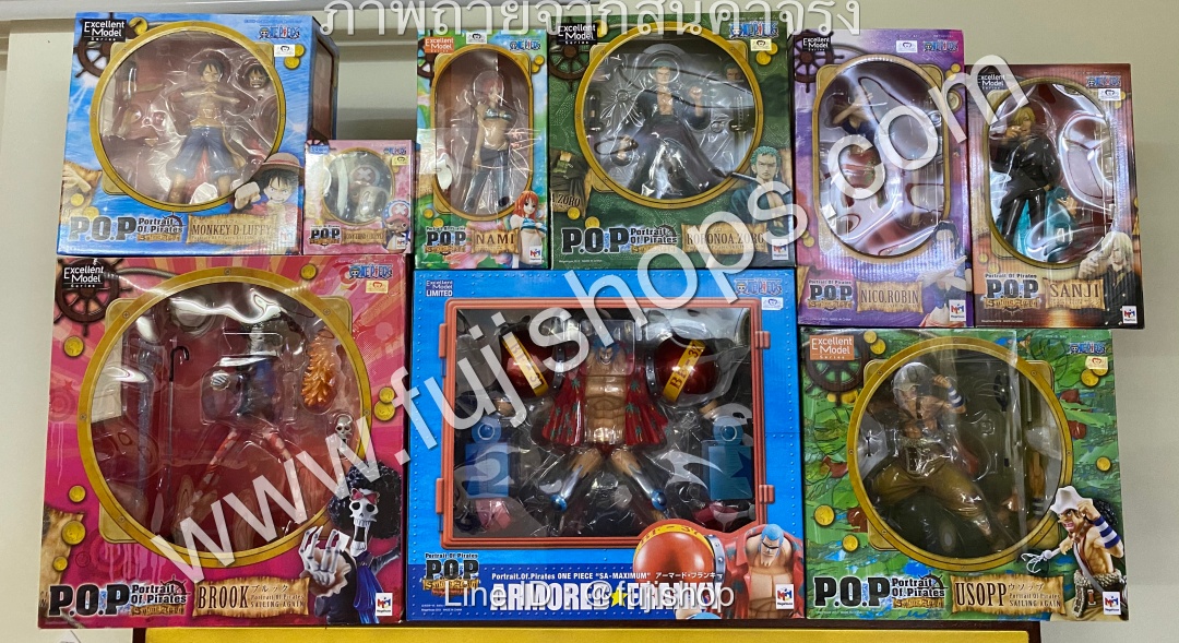 Straw Hat Pirates New World Set ของแท้ JP แมวทอง - POP Sailing Again Megahouse [โมเดลวันพีช] (9 ตัว)