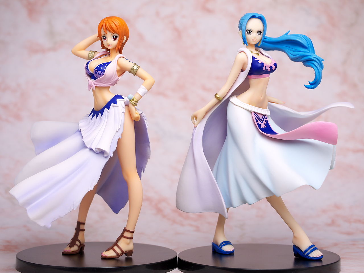 Nami & ViVi ของแท้ JP แมวทอง - Girls Snap Collection Banpresto [โมเดลวันพีช] (2 ตัว)