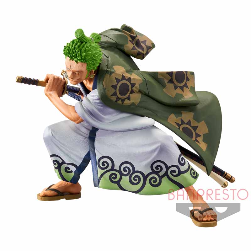 Zoro Wano ของแท้ JP แมวทอง - King of Artist Banpresto [โมเดลวันพีช]