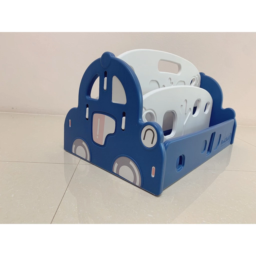 ตะกร้าหนังสือรถยนต์,ชั้นวางหนังสือ2ชั้น,เฟอร์นิเจอร์เด็ก,ชั้นใส่หนังสือ ขนาด 34x66x72 ซม.