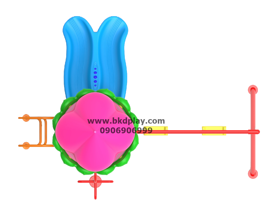 ชุดหอปลาหมึก +ปีนป่าย +ชิงช้า 2ที่นั่ง เครื่องเล่นสนาม กลางแจ้ง เหล็ก, สไลเดอร์,ของเล่น สั่งทำ 10-20 วัน ขนาด300x380x250 ซม.