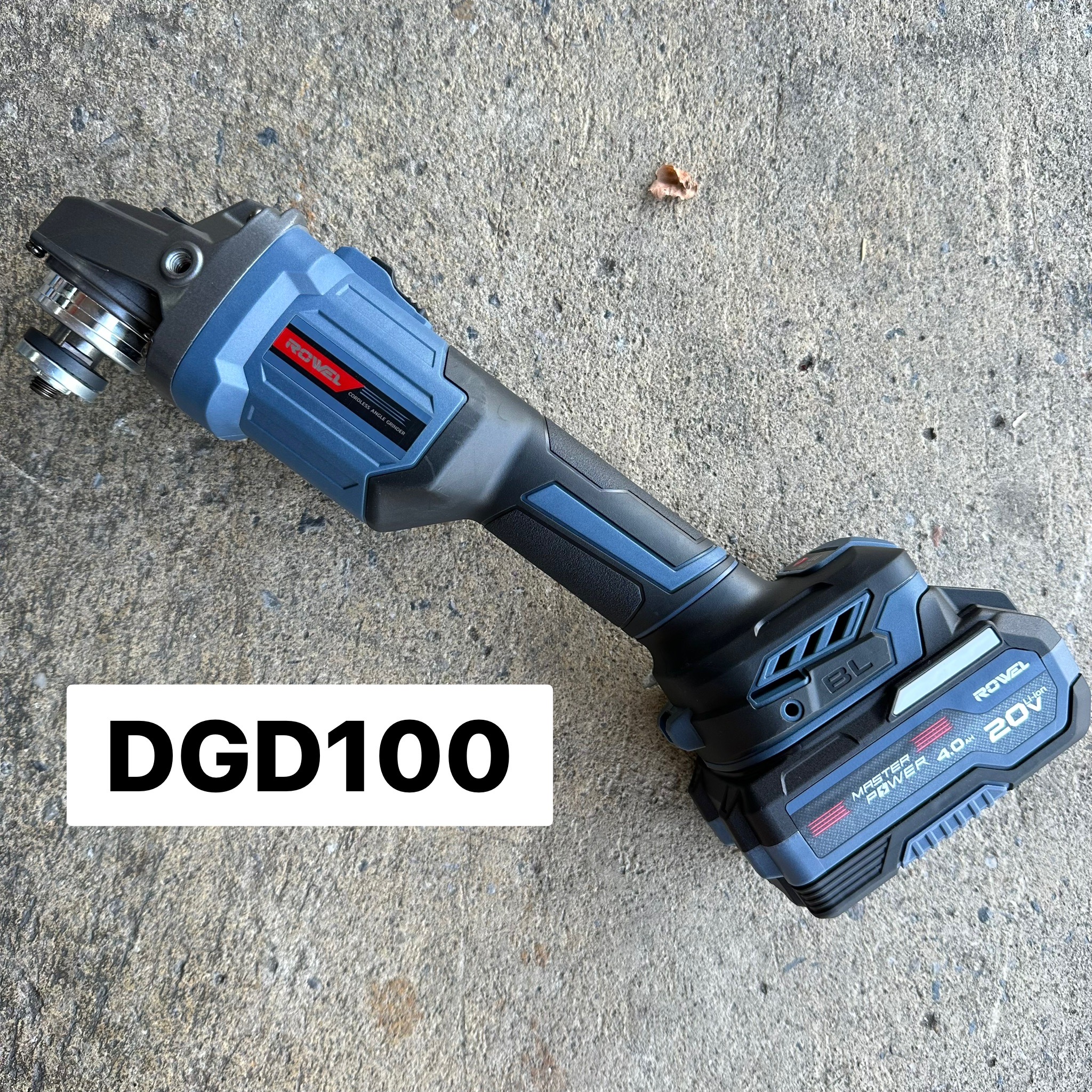 เครื่องเจียร์ไร้สาย 4นิ้ว ROWEL DGD100 20V แบต 1 ก้อน ติดต่อทางร้านเพื่อรับราคาพิเศษ