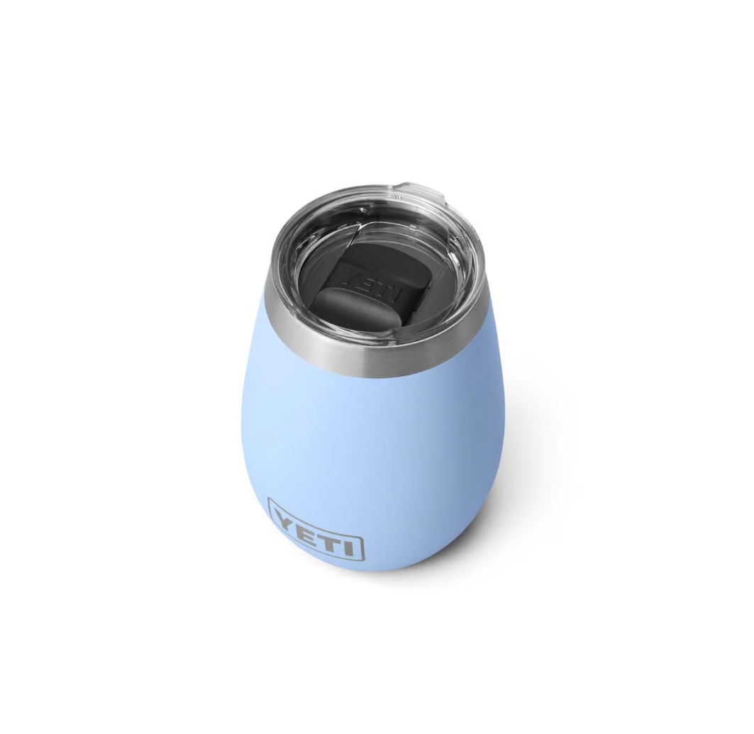 Rambler 10Oz Wine With Magslider Lid Tumbler Big Sky Blue