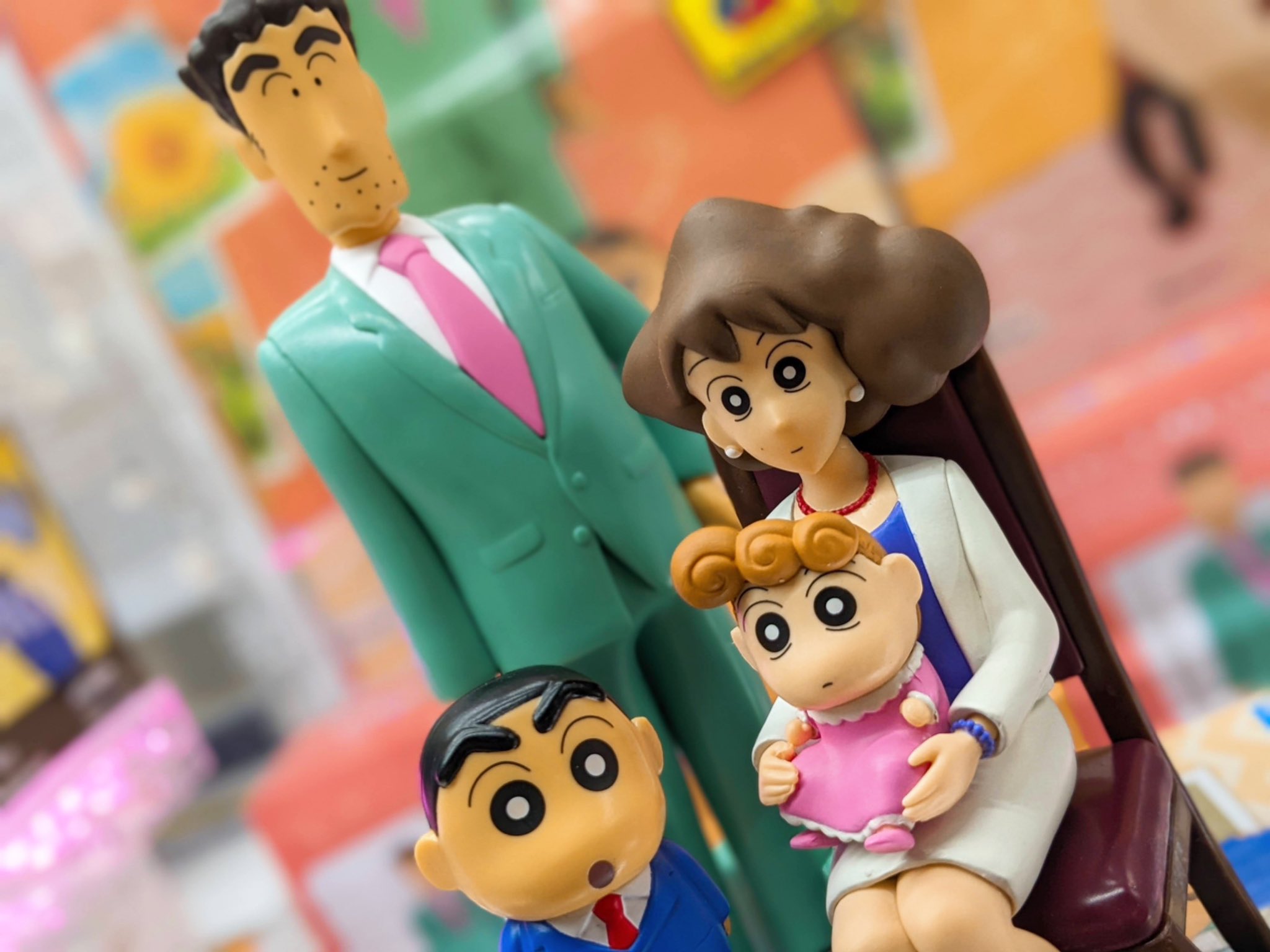 Nohara Family Set ของแท้ JP - Banpresto [โมเดลชินจัง] (4 ตัว)