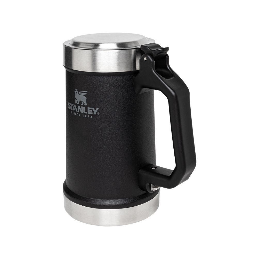 Classic Bottle Opener Beer Stein 24Oz Matte Black