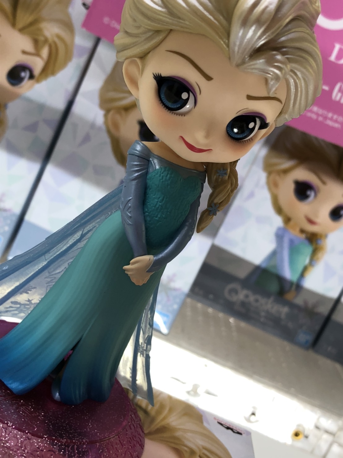 Elsa - Glitter Line ของแท้ JP - Q Posket Banpresto [โมเดล Disney]