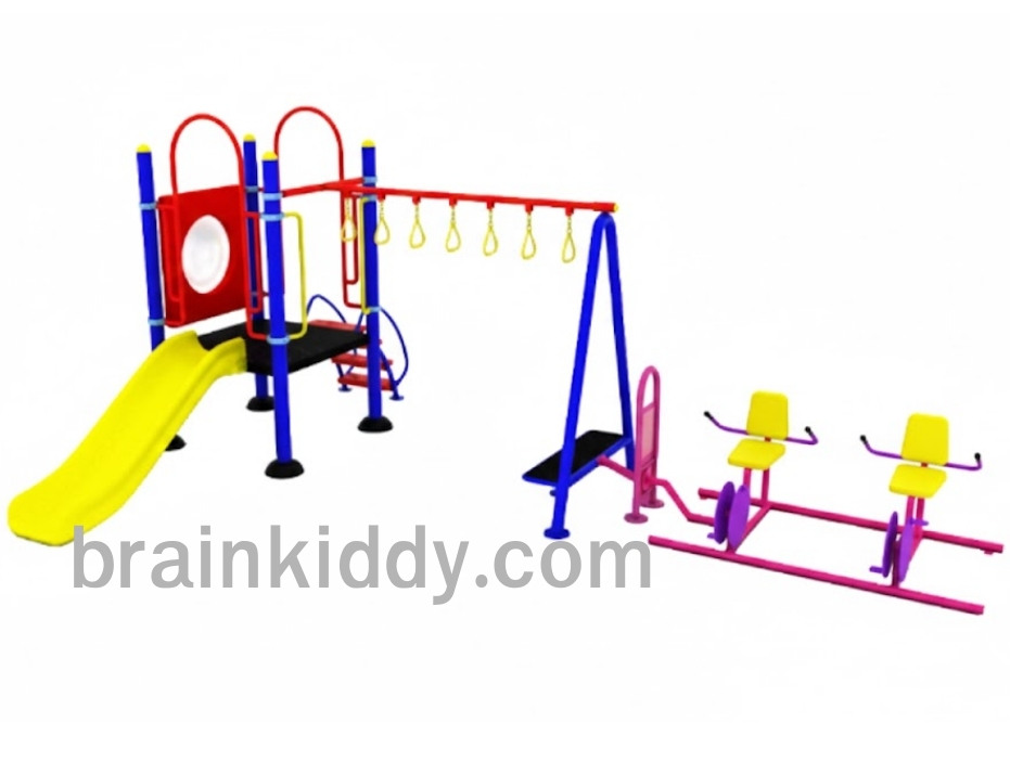 ชุดหอสไลด์80 +ห่วงโหน +จักรยานบัดดี้ เครื่องเล่นสนามกลางแจ้ง เหล็ก ของเล่น สั่งทำ 10-20 วัน