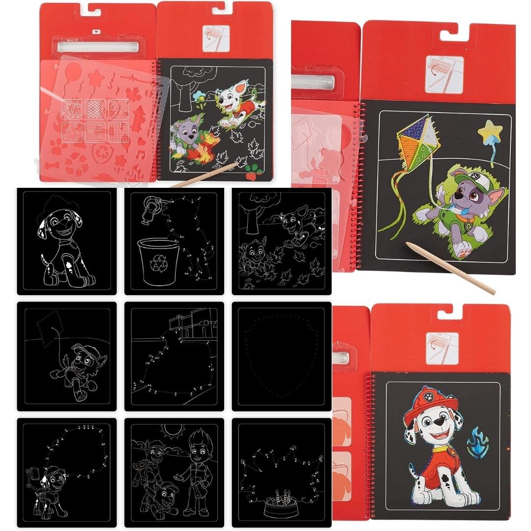 ชุดกระดาษขูดสีรุ้ง 10 แผ่น PAW Patrol ชุด A ของเล่นเสริมพัฒนาการเด็ก เสริมทักษะการเรียนรู้ สื่อการสอนอนุบาล พร้อมส่ง