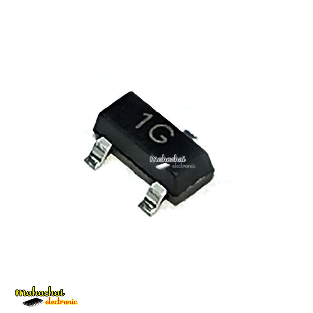 SMD BC847C SOT23 โค๊ด 1G 0.1A / 45V ทรานซิสเตอร์ NPN