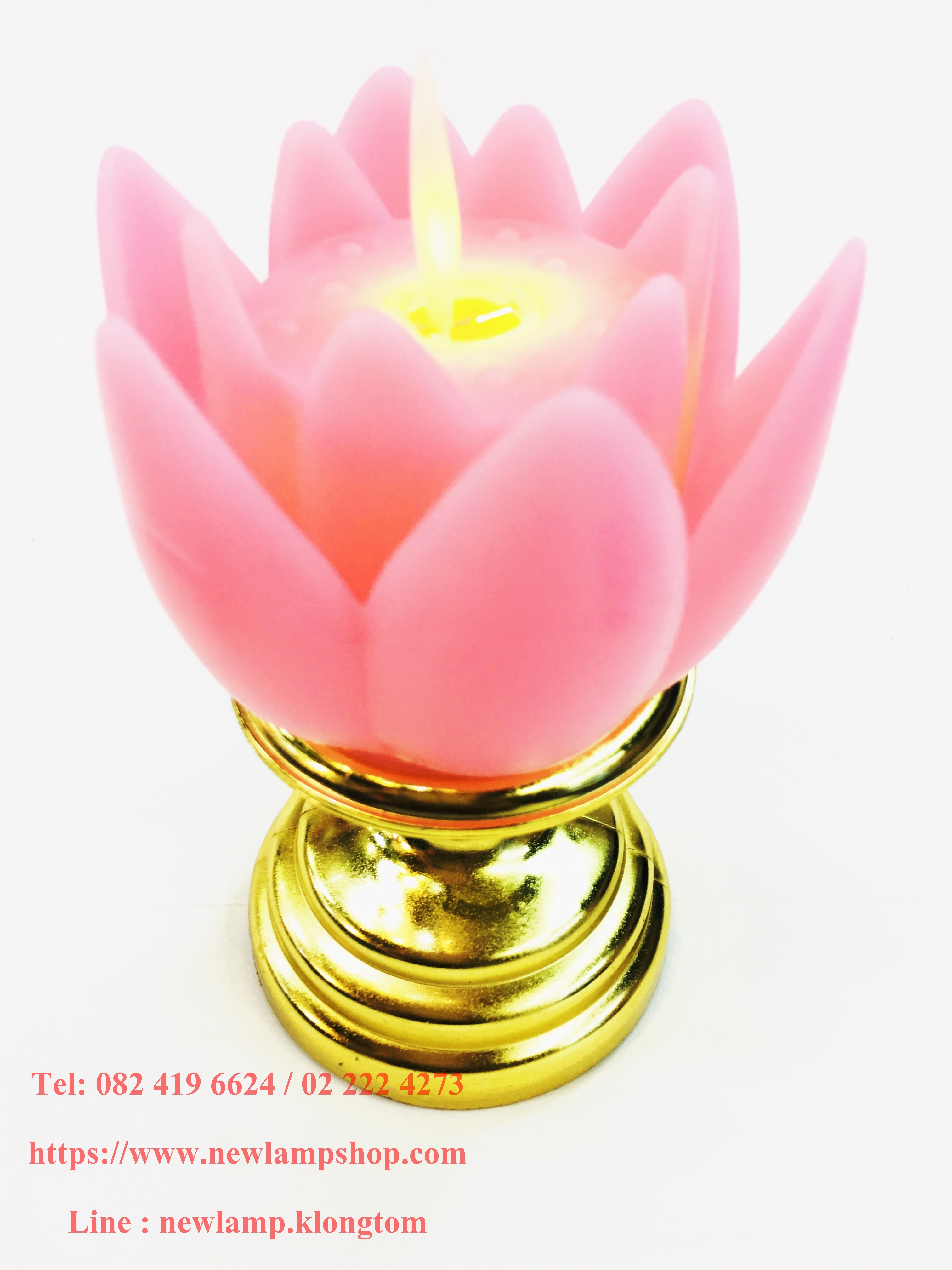 เชิงเทียน LED รูปดอกบัว LED ใส่ถ่าน 3A