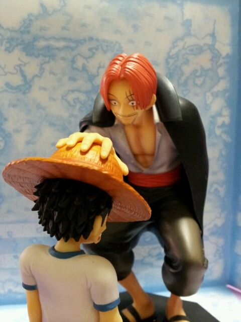 Luffy & Shanks ของแท้ JP แมวทอง - Ichiban Kuji Banpresto [โมเดลวันพีช] (2 ตัว)