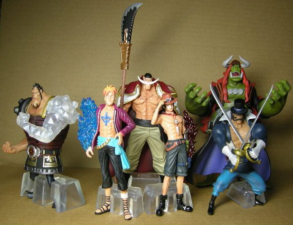 Whitebeard Pirate Set ของแท้ JP แมวทอง - Super Modeling Soul Bandai [โมเดลวันพีช] (7 ตัว)