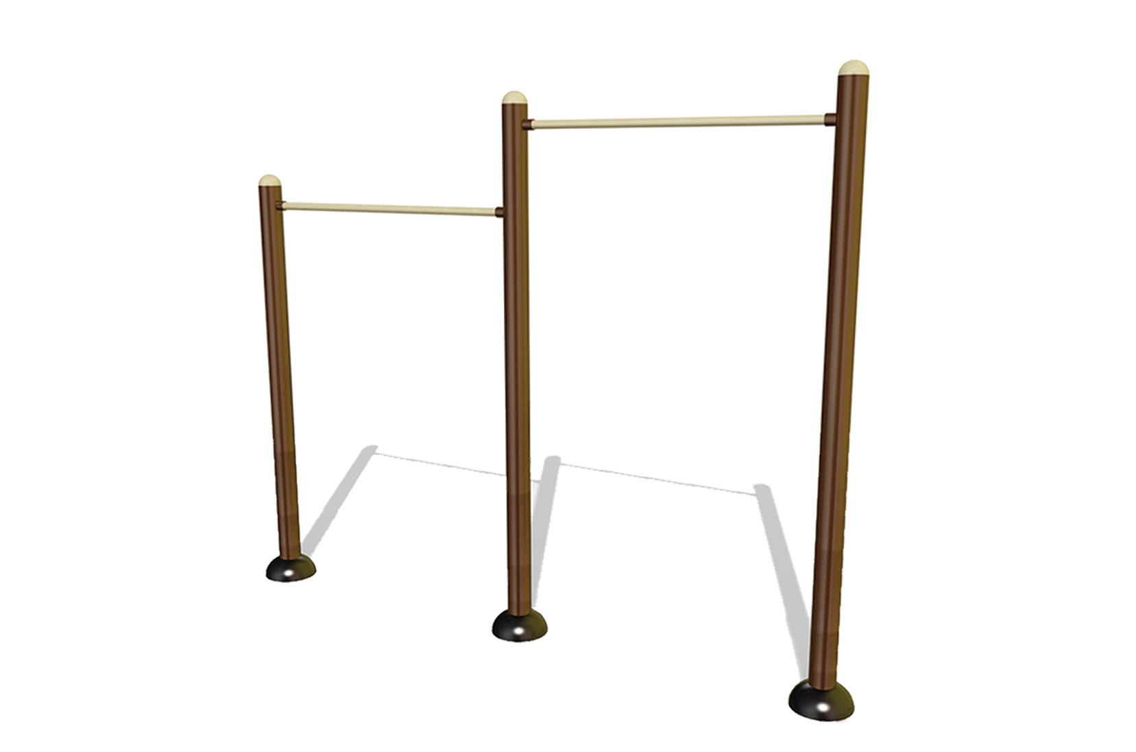 เครื่องออกกำลังกาย กลางแจ้ง ชุดบาร์โหน 2 ระดับ ลานกีฬา อเนกประสงค์ สนามกีฬา ขนาด 10x200x230 ซม.