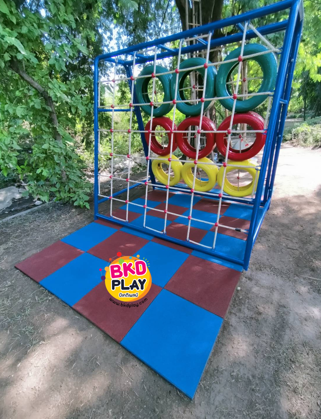 พื้นยางกันกระแทก ปูพื้นกลางแจ้งและในร่ม , ราคาต่อ 1 แผ่น ขนาด50*50*2.5ซม. แผ่นยางสังเคราะห์ EPDM -SBR, สนามเด็กเล่น สนามกีฬา พร้อมส่ง ราคาโรงงาน