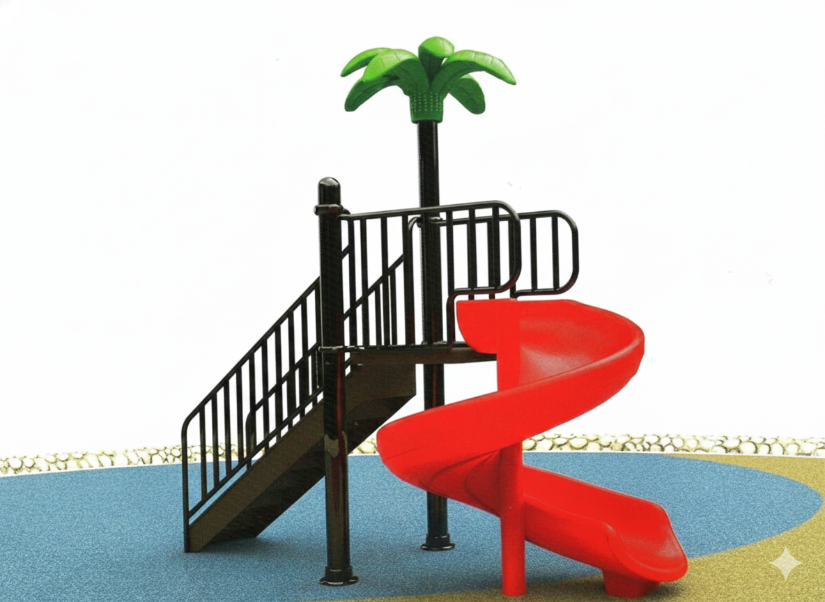 สไลเดอร์เดี่ยว140 เครื่องเล่นสนามเหล็ก เครื่องเล่นสนามกลางแจ้ง ของเล่น สั่งทำ 10-20 วัน ขนาด150x300x360 ซม.